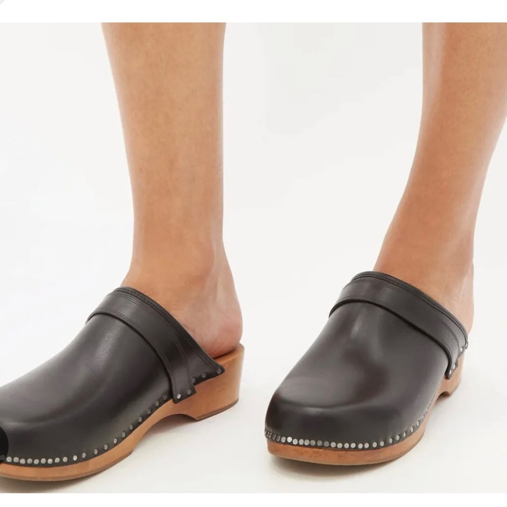 Isabel Marant THALIE LEATHER CLOG in black WORN ONCE. Comes with dust bag + box